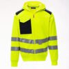 Sudadera de alta visibilidad para hombre, con capucha y bandas reflectantes.