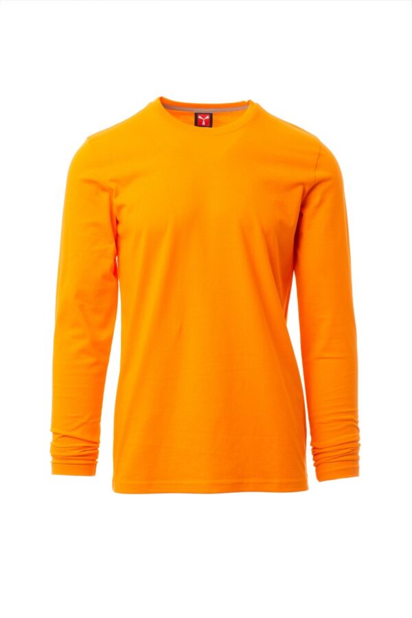 Camiseta de manga larga Payper PINETA para hombre con cuello redondo en color naranja