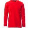Camiseta de manga larga Payper PINETA para hombre con cuello redondo en color rojo