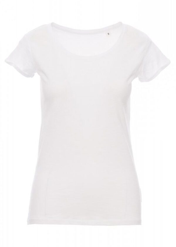 Camiseta Payper Party Lady para mujer, 100% algodón flameado, color blanco.