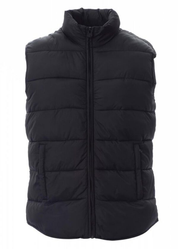 Chaleco para hombre en color negro, diseño acolchado efecto pluma.