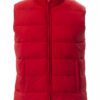 Chaleco para hombre en color rojo, diseño acolchado efecto pluma.