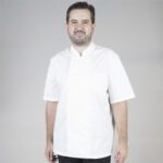 Chaqueta Unisex Popelín Fino Blanco M/C: Comodidad y Estilo