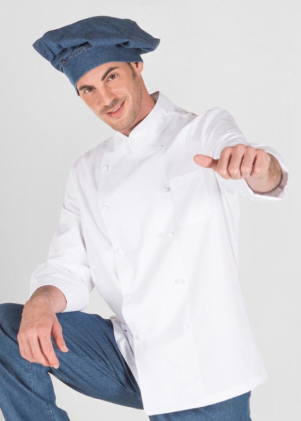 Chaqueta Cocina Unisex BOTON FORRADO M/L: Estilo y Comodidad en la Cocina