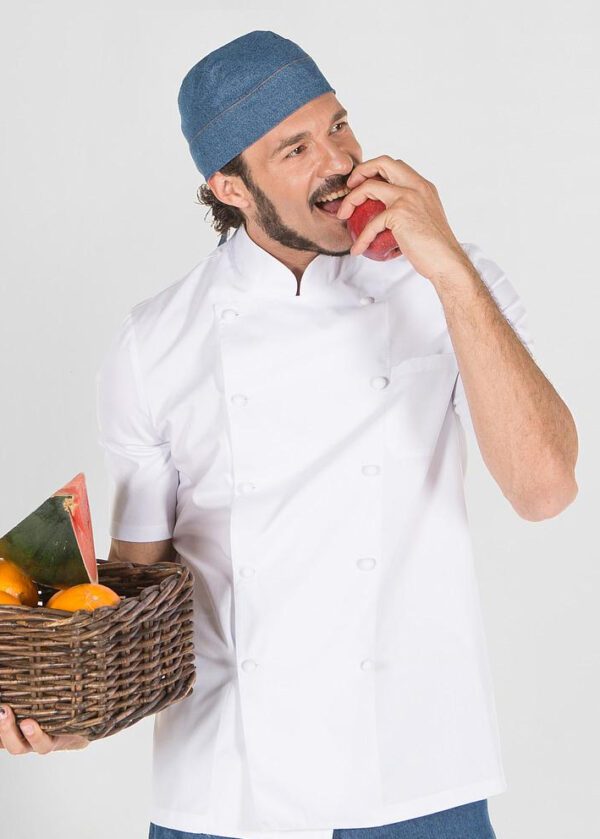 Chaqueta Cocina Unisex BOTON FORRADO M/C