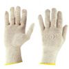 Guantes de algodón de hilo 10G, puño de punto ribeteado