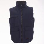 Chaleco acolchado Wanted Payper - Frente con cremallera y bolsillos.