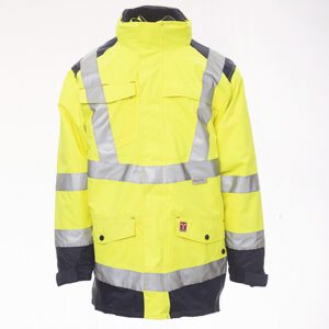 Descubre la versatilidad y seguridad en la parka bicolor 4 en 1 HISAFE de PAYPER. Con características innovadoras, como su capucha extraíble, múltiples bolsillos y costuras termoselladas, esta chaqueta redefine la alta visibilidad.