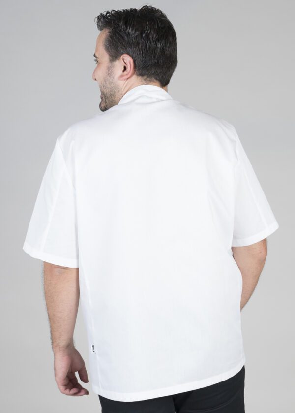 Chaqueta Unisex Popelín Fino Blanco M/C: Comodidad y Estilo