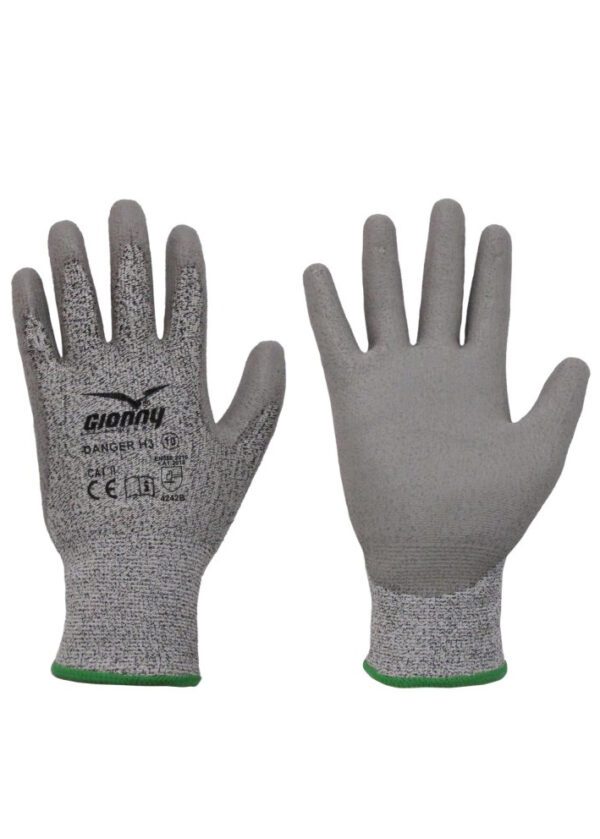 Guantes resistentes a cortes danger h3 payper: la protección óptima para tus manos en trabajos de manipulación y montaje de objetos cortantes.