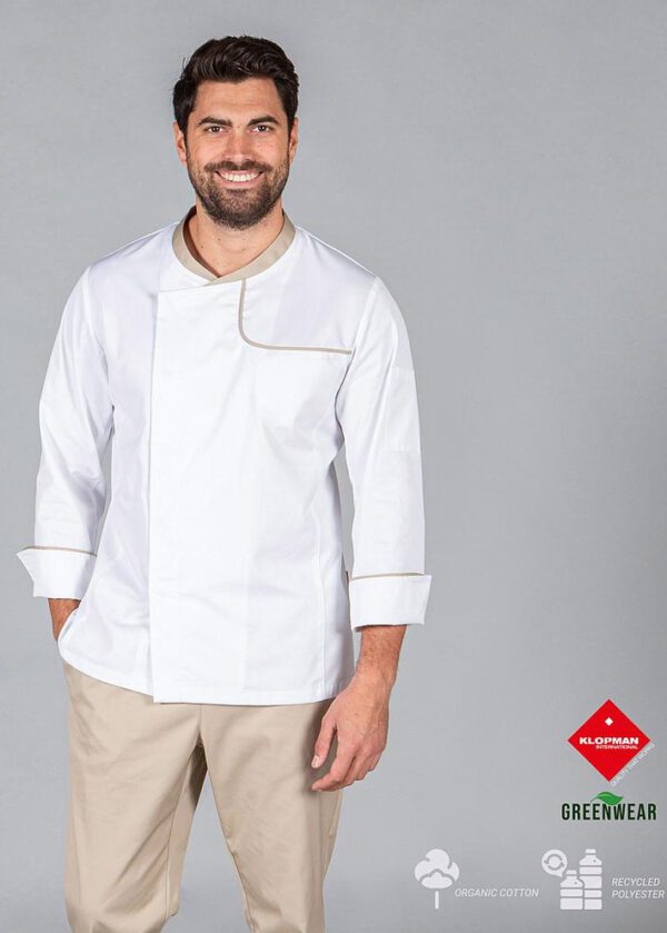 Chaqueta de cocina de hombre OTERO TEJIDO RECICLADO.