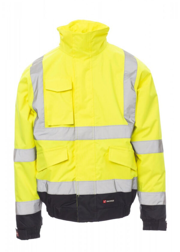 Descubre la chaqueta PADDOCK de PAYPER, una prenda de alta visibilidad diseñada para ofrecer comodidad y seguridad en entornos laborales exigentes.