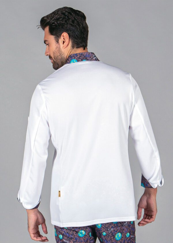 Chaqueta de cocina unisex PLANET TEJIDO RECICLADO.