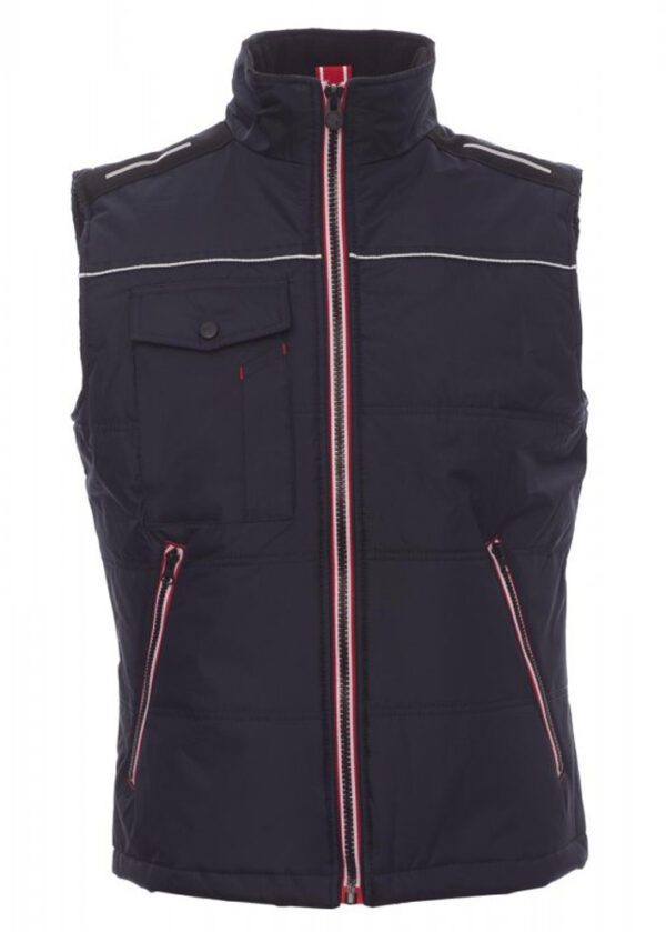 Chaleco acolchado Payper Shuttle 2.0 unisex con cremallera de contraste y bolsillos funcionales.