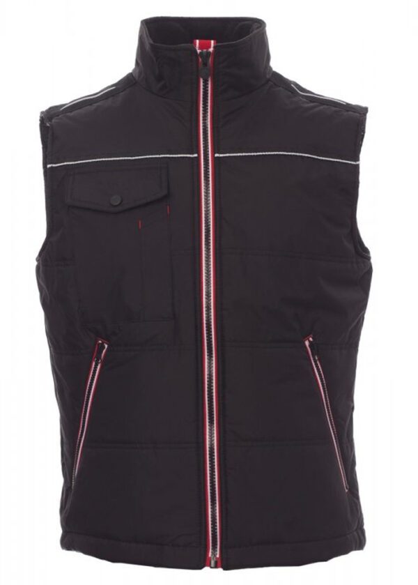 Chaleco acolchado Payper Shuttle 2.0 unisex con cremallera de contraste y bolsillos funcionales.