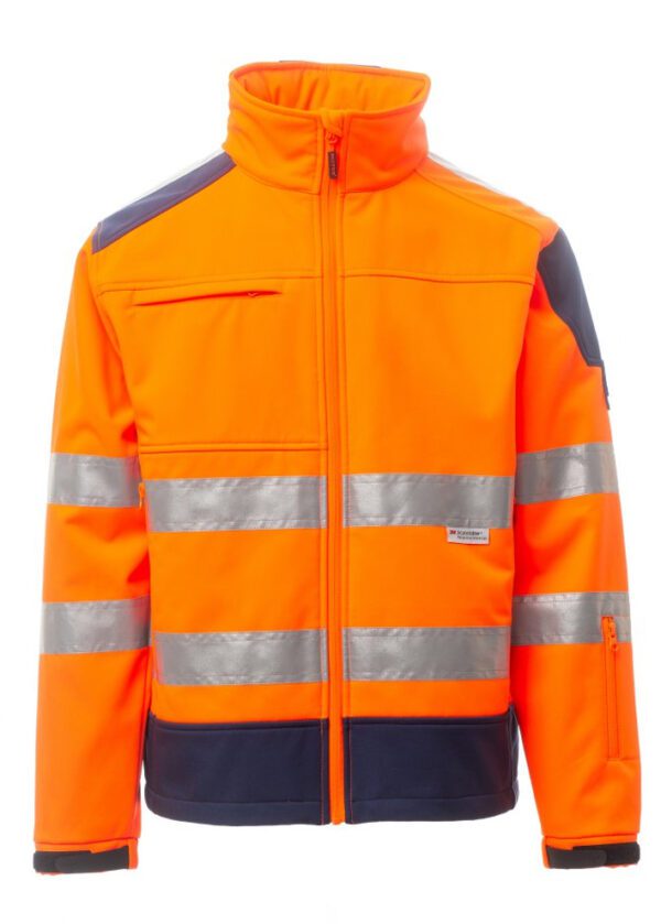 Chaqueta soft shell de alta visibilidad Payper: seguridad y comodidad en cualquier condición meteorológica.