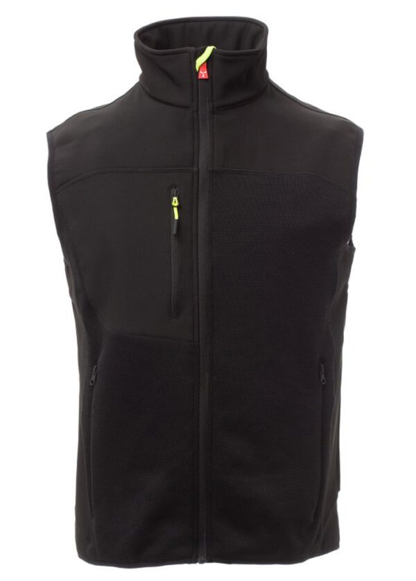 Inserciones en soft-shell negro para mayor resistencia y durabilidad.