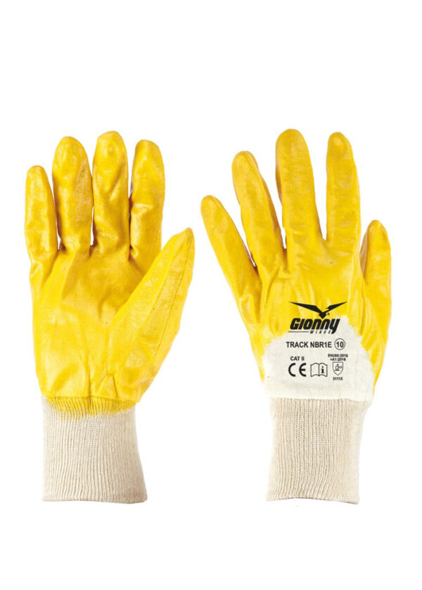 Guantes con revestimiento TRACK NBR1E PAYPER: protección y agarre seguros para tus manos en trabajos pesados y peligrosos.