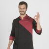 Chaqueta Cocina Unisex Negro Combi: Estilo y Funcionalidad en un Diseño Moderno