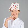 Gorro Chef Algodón con estampado guindillas.