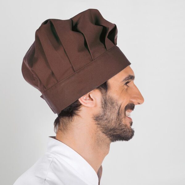 Gorro Chef con Velcro en color marrón.