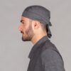 Gorro Pirata Chambray Rombos, diseño en rombos y color gris marengo.
