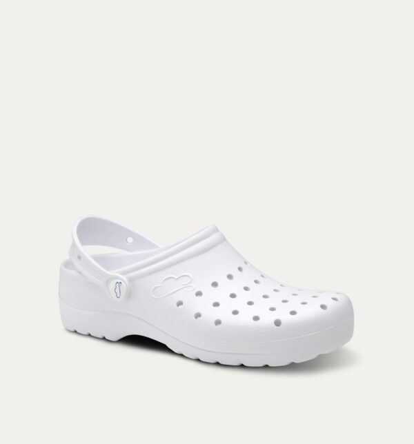 Calzado Feliz Caminar Gruyere, ultraligero y con diseño distintivo en color blanco