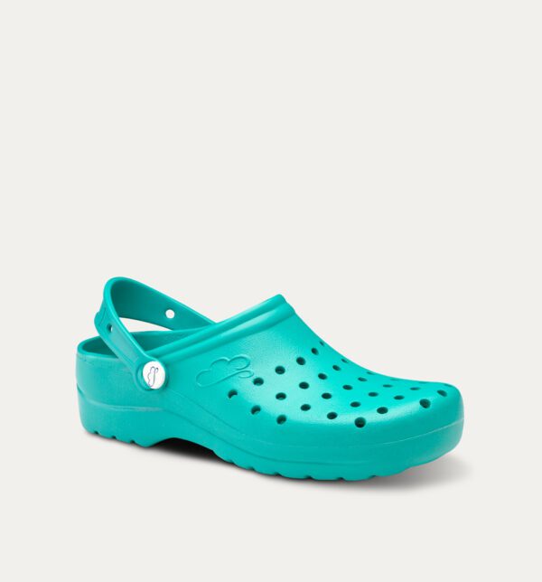 Calzado Feliz Caminar Gruyere, ultraligero y con diseño distintivo en color verde